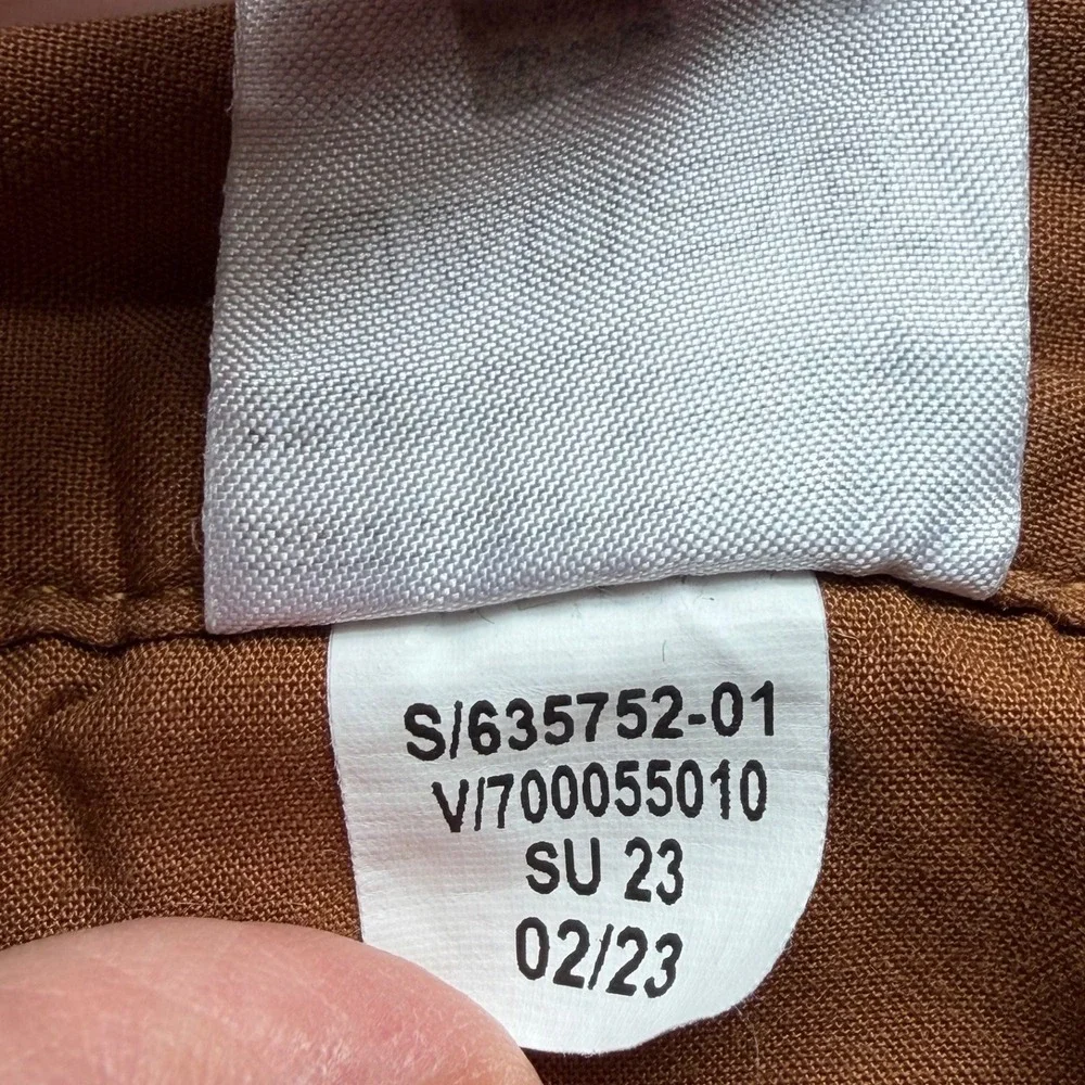 Banana Republic Herringbone Linen Blend Pants‎ Womens 14 Brown Pleated Quiet Lux